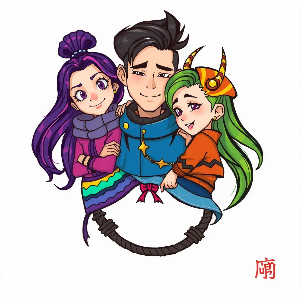 花体字Kun、Min、DM、loren 문신