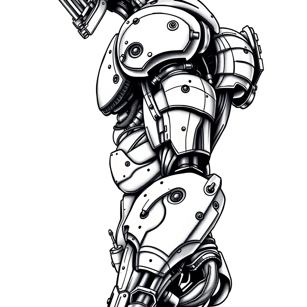 cyborg armor 문신