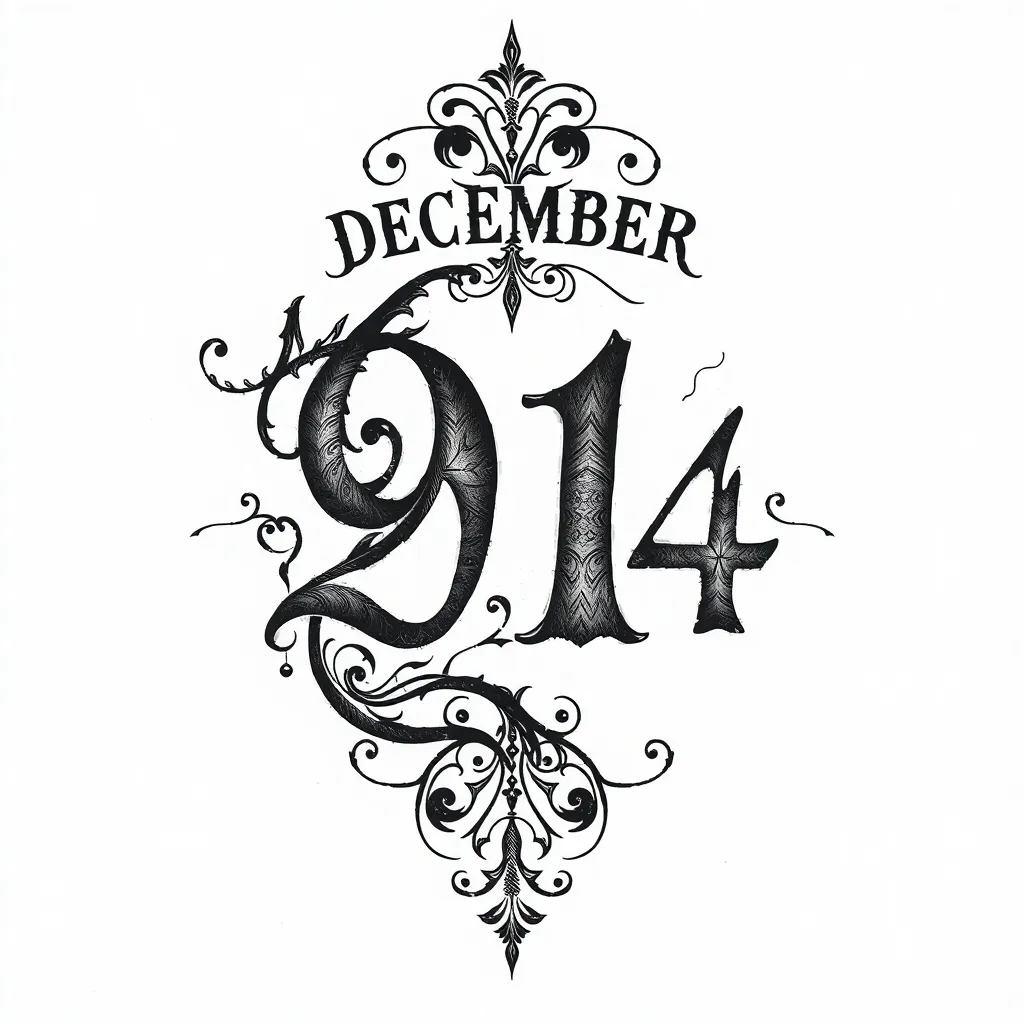 Fecha 31 12 04 en vertical tatuering