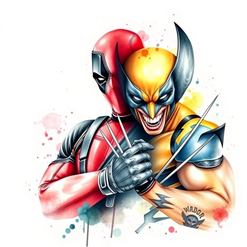 Deadpool and Wolverine 纹身