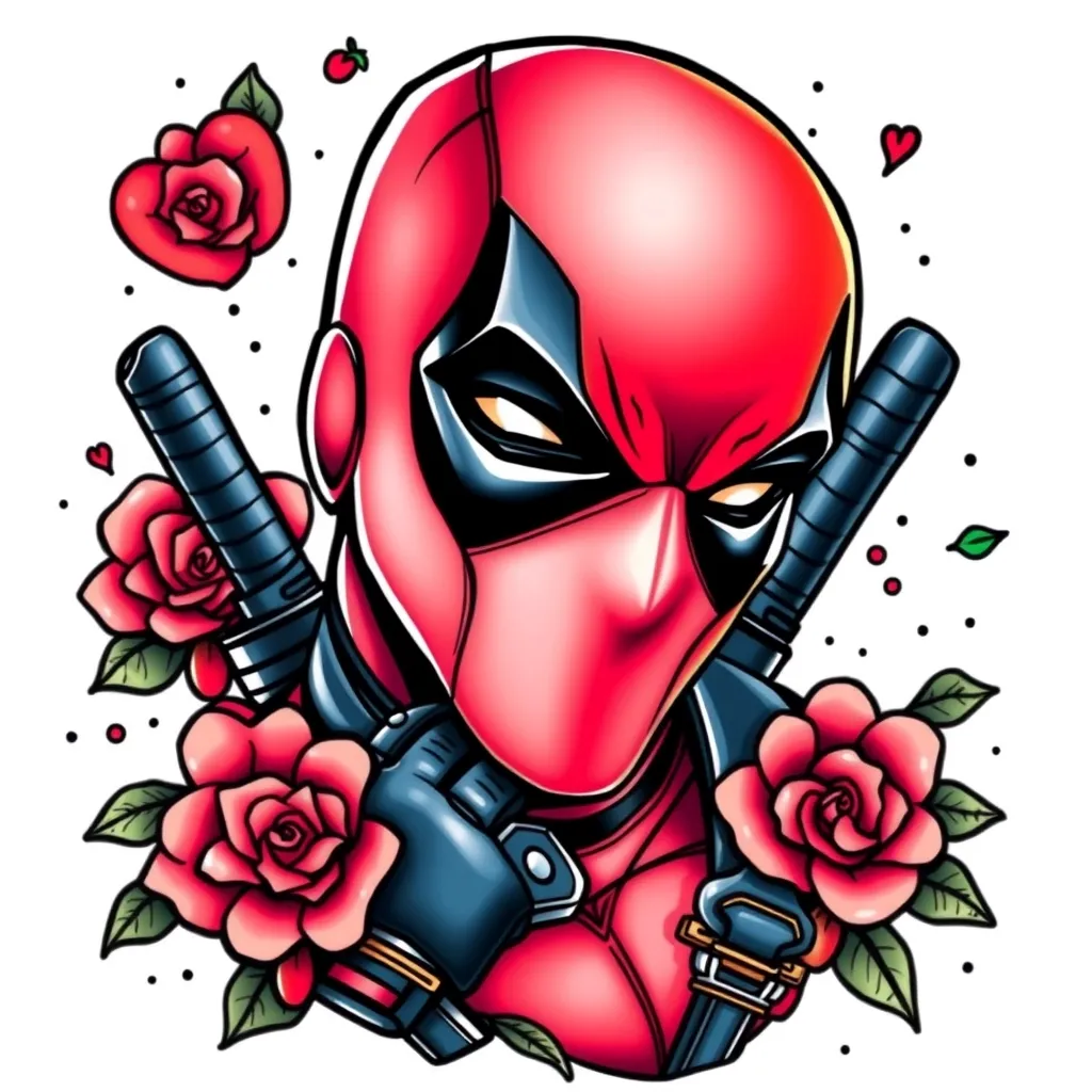 deadpool tatuagem