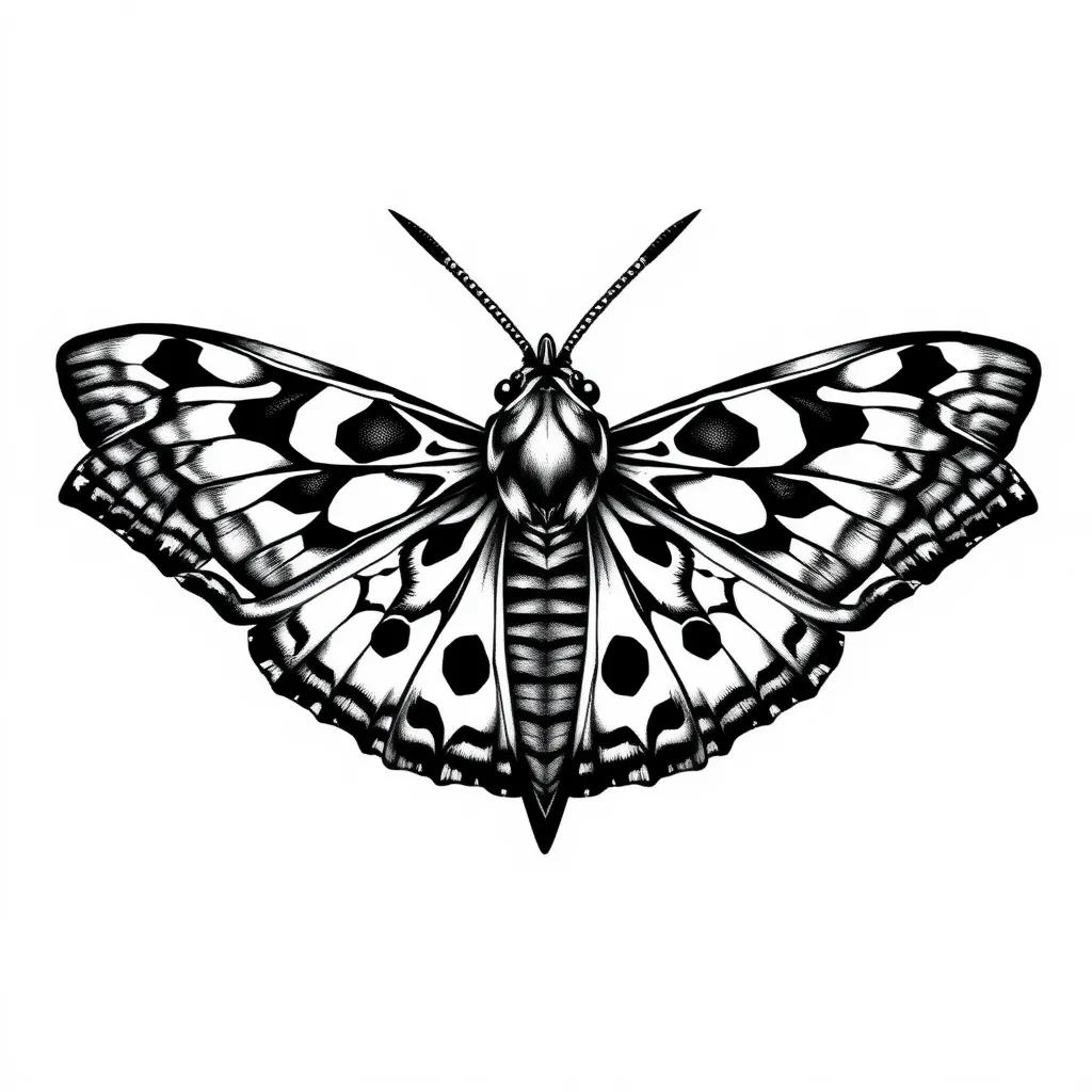 Papillon œil ailes tête de mort tattoo