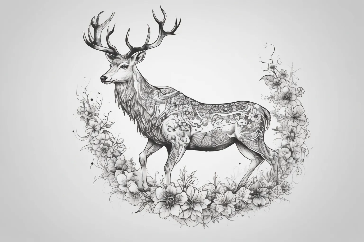 Deer tatuaggio