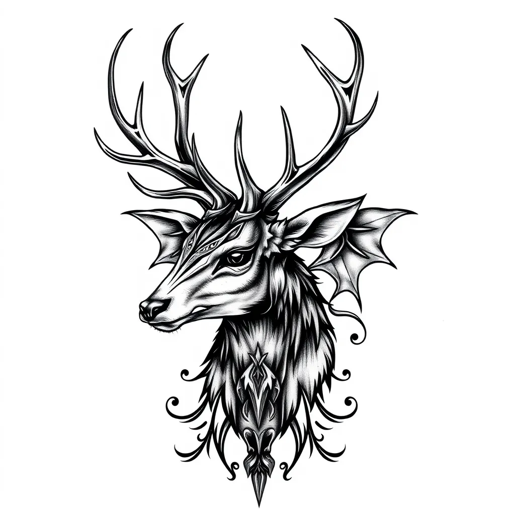 Deer tattoo