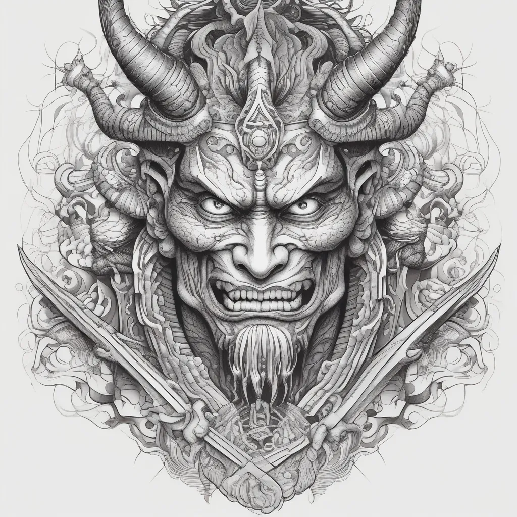 Demon Samurai  tatuagem