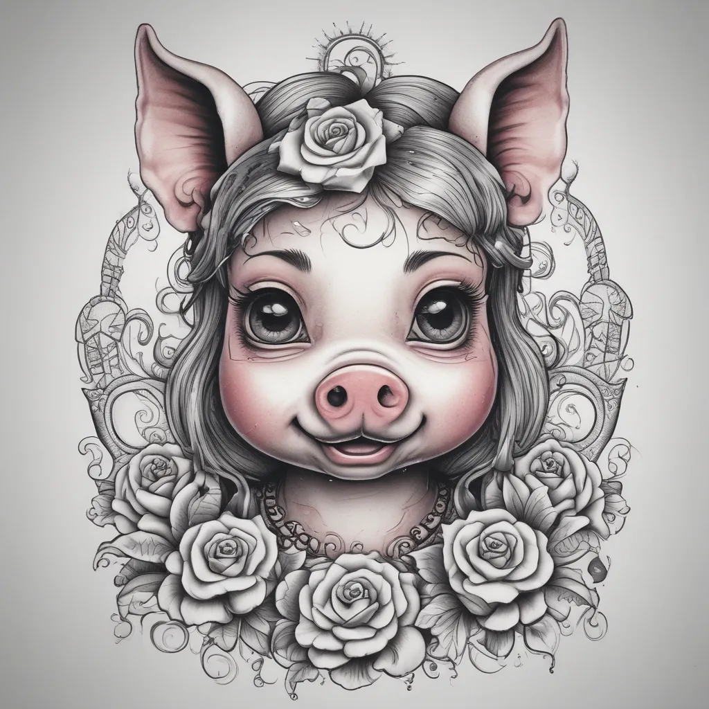 dirty little piggy girl tattoo
