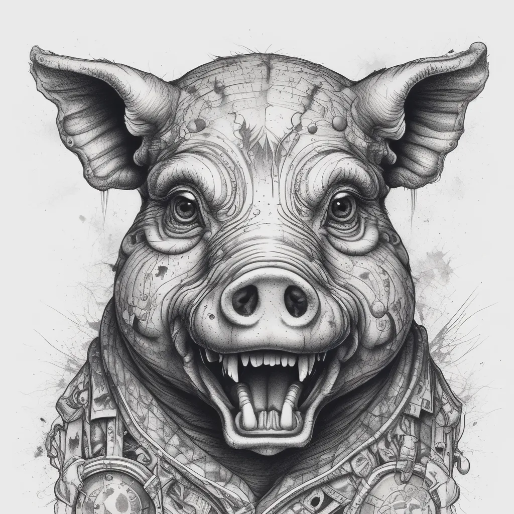 dirty piggy tattoo