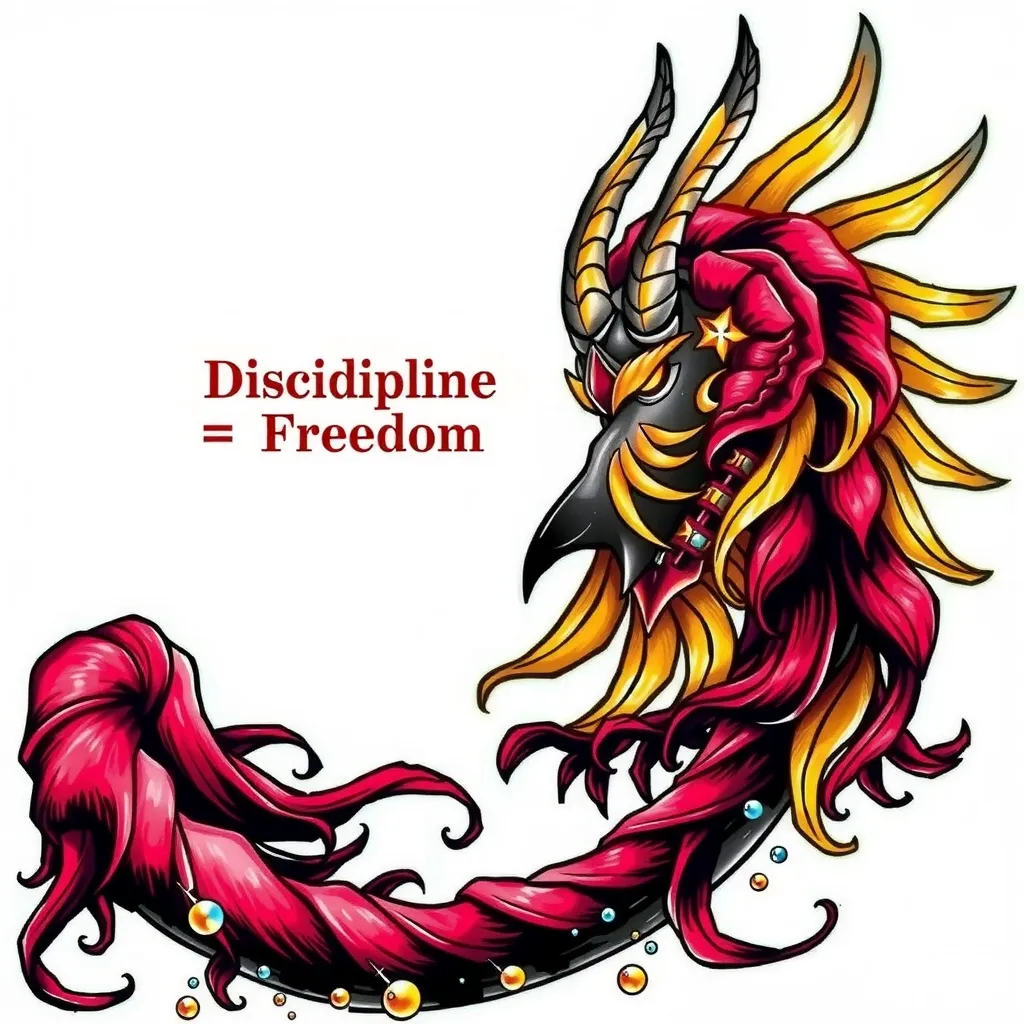 Discipline = Freedom tetování