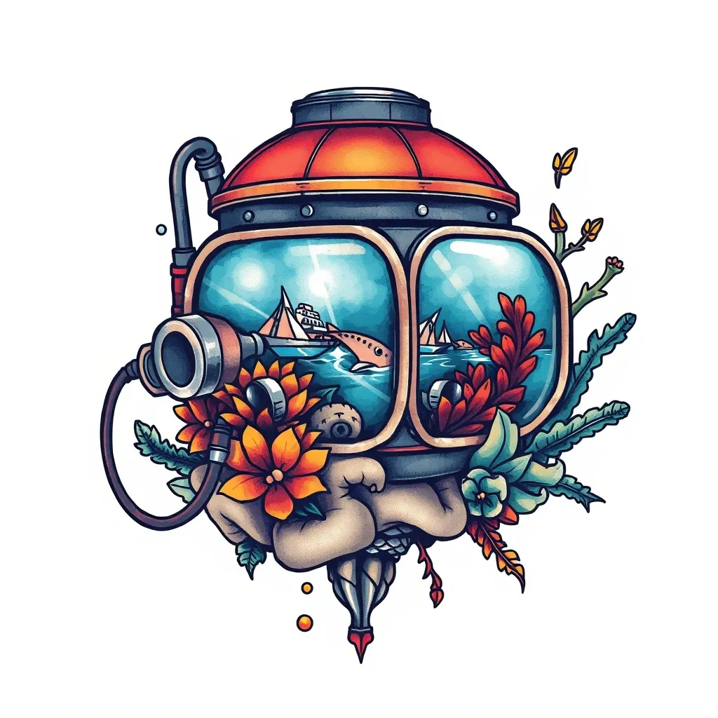 Dive tank  tatuagem
