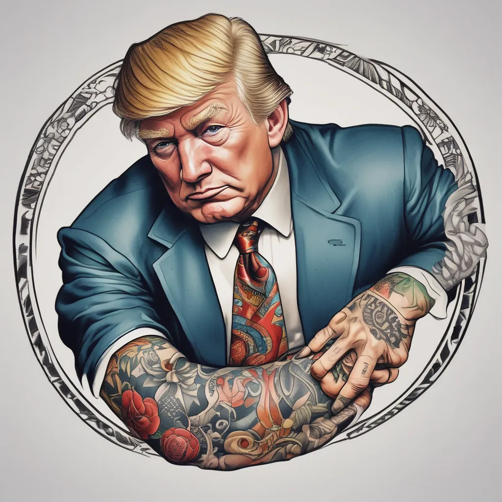 donald trump bending over tatuering