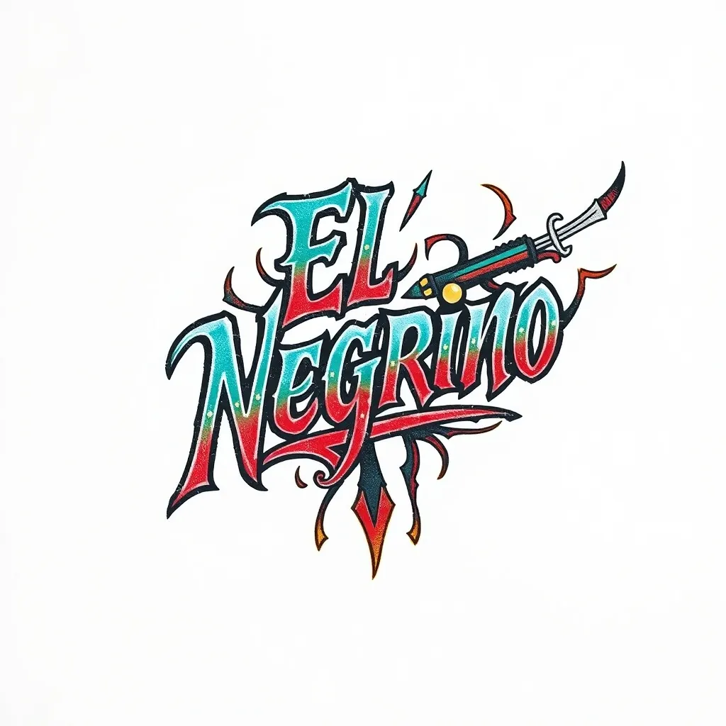 EL NEGRINO, EN VARIOS ESTILOS DIFERENTES DE LETEERING  tatuering