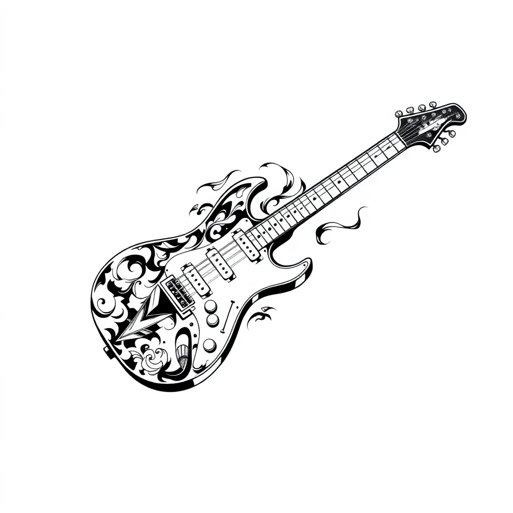 guitarra electrica tattoo