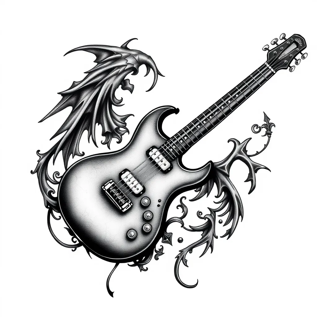 guitarra electrica tattoo