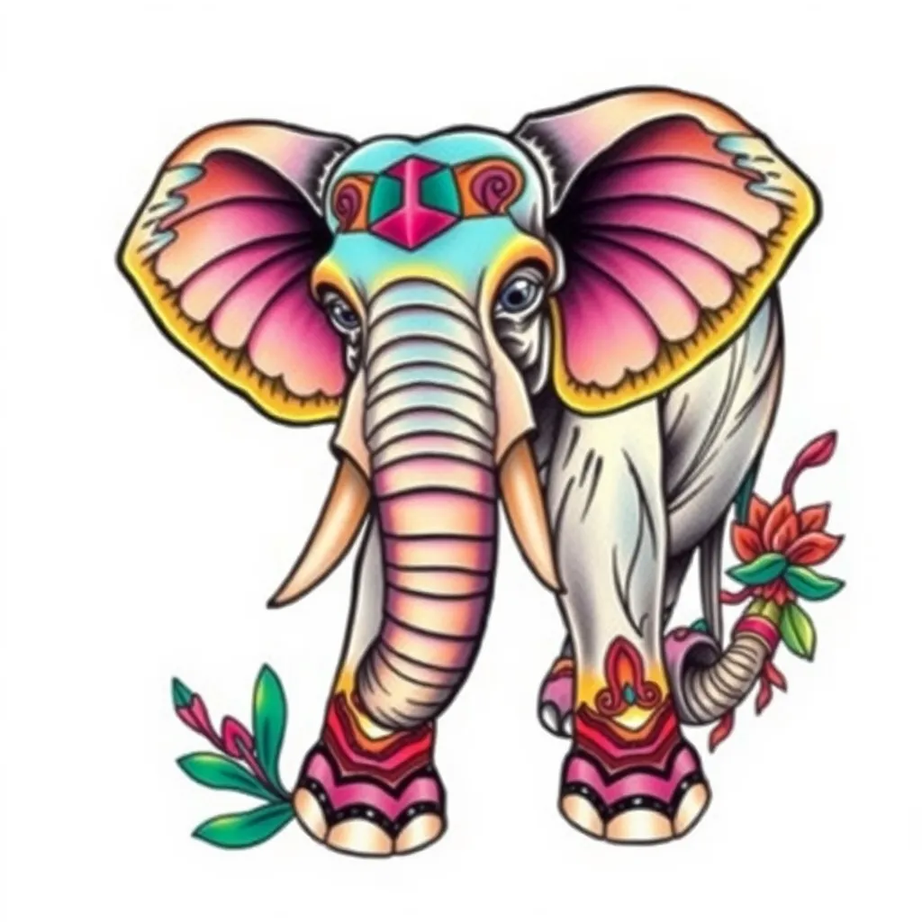 elephant tatuointi