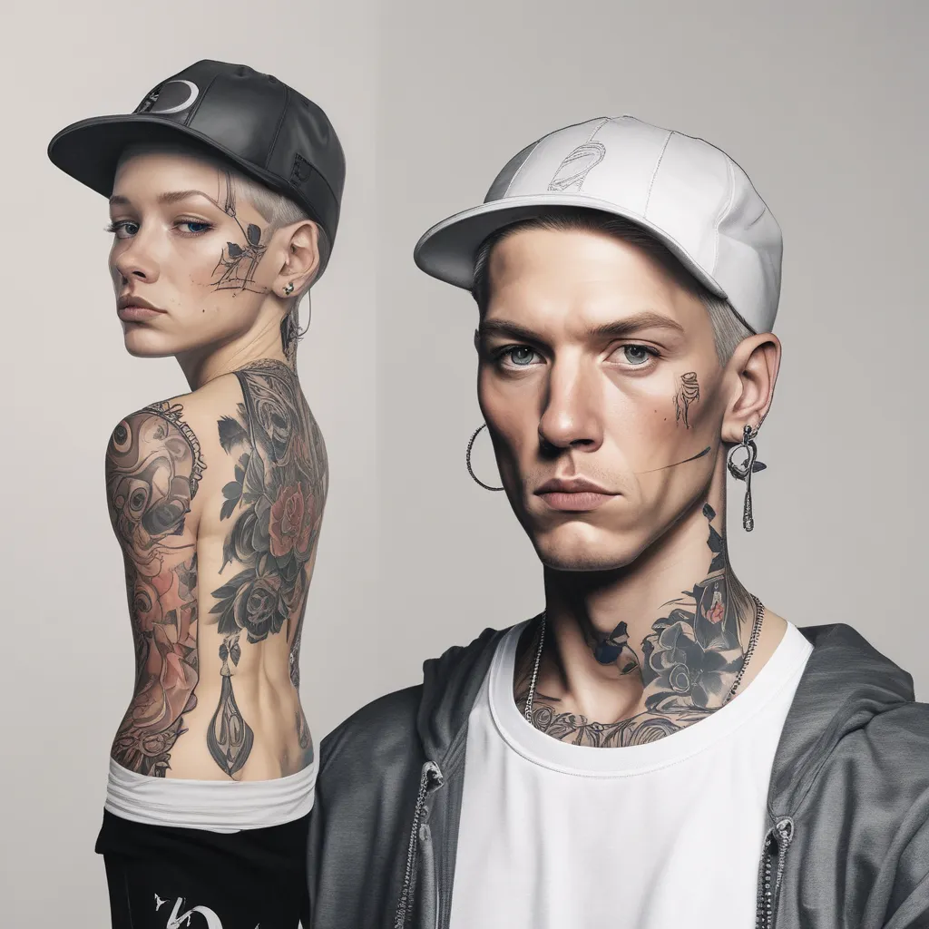 Eminem, slim shady, with urban accents tattoo