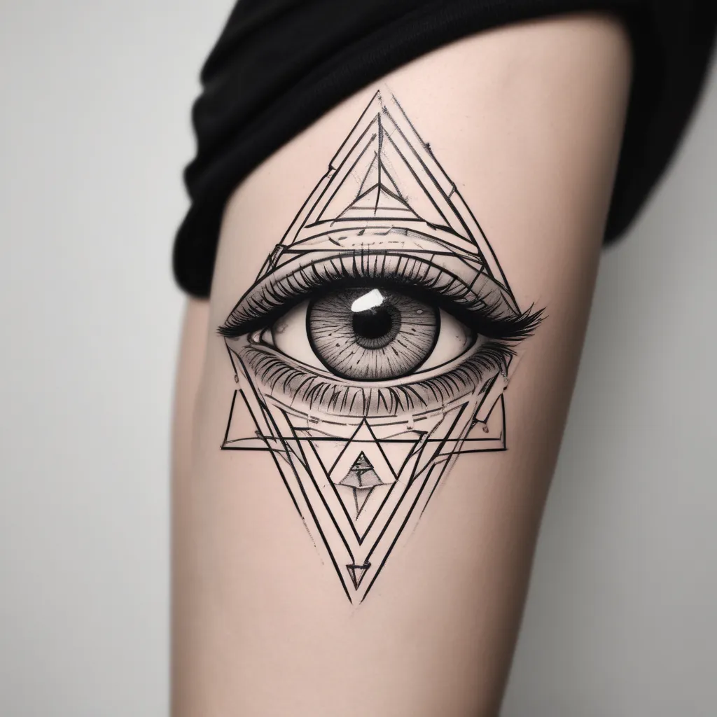 olho com triangulo  tatuering