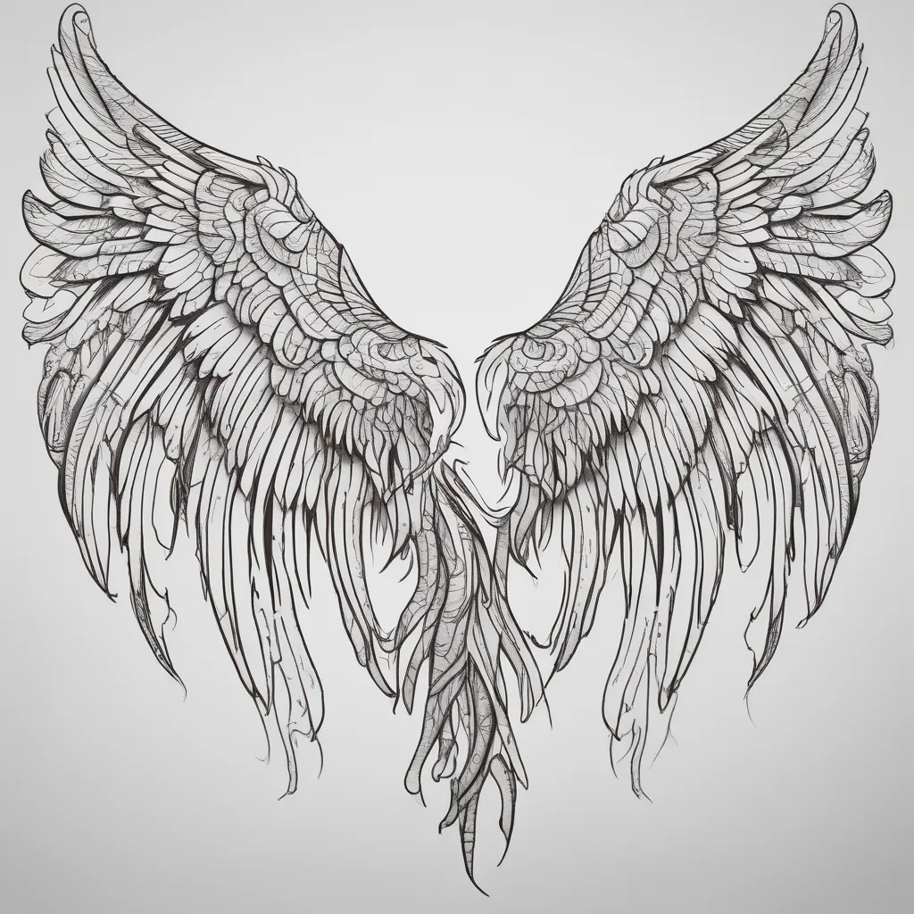 Fallen Angel Wings tattoo