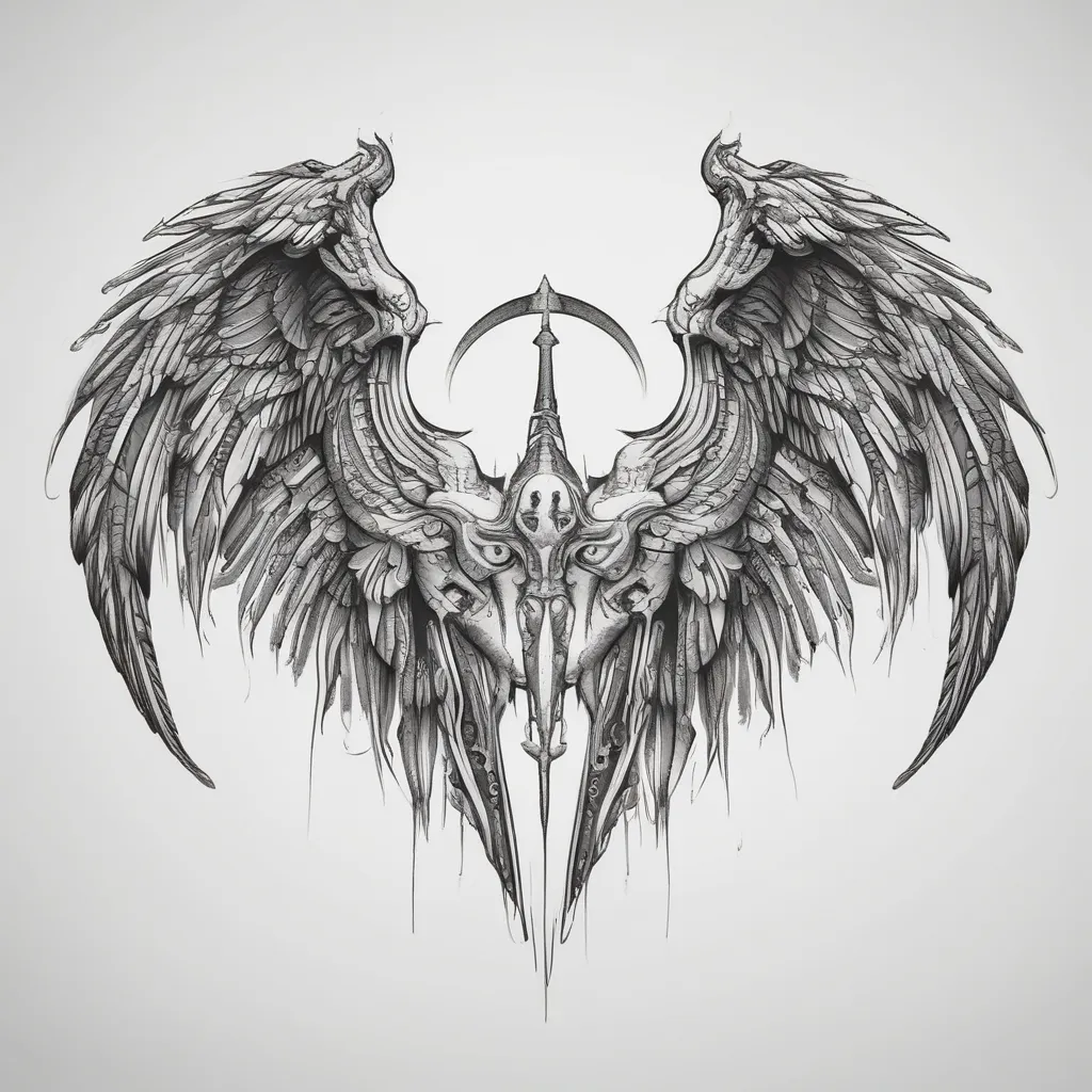 Fallen Angel Wings tatouage
