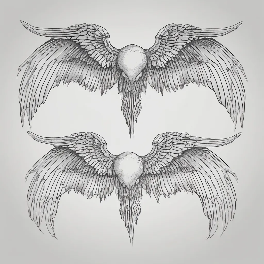 Fallen Angel Wings tatoeage