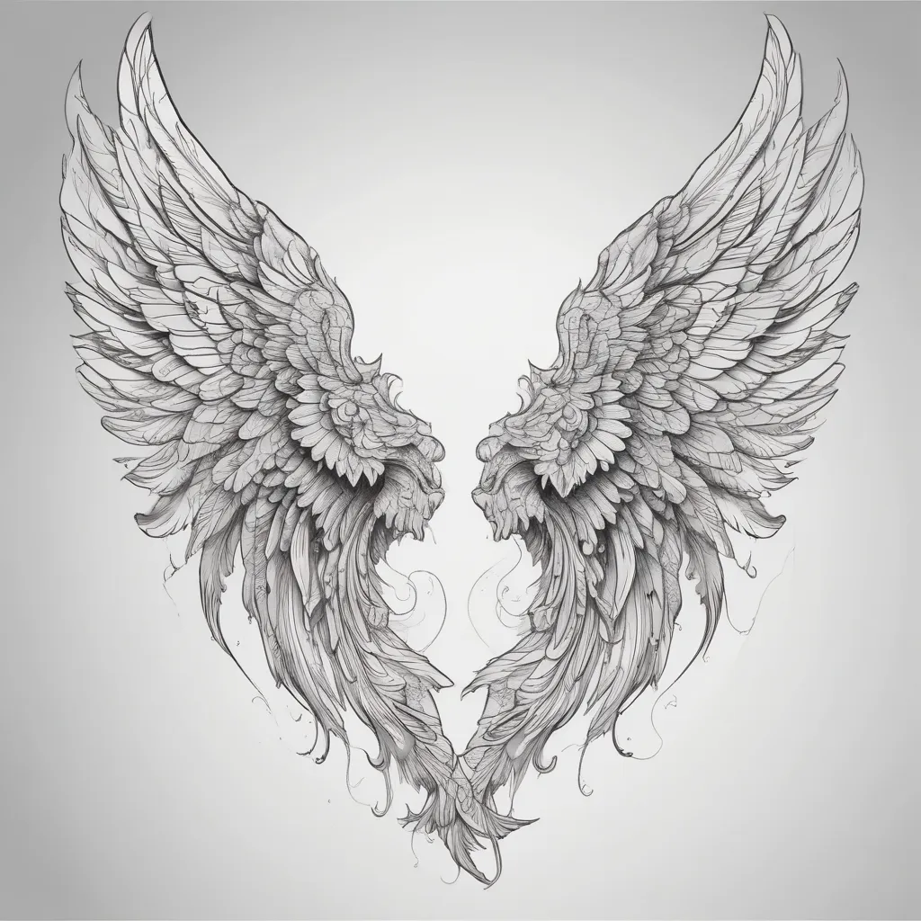 Fallen Angel Wings tattoo