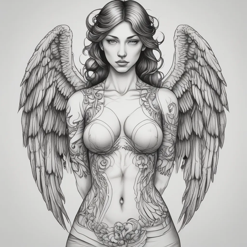 Fallen Angel Wings tatuagem