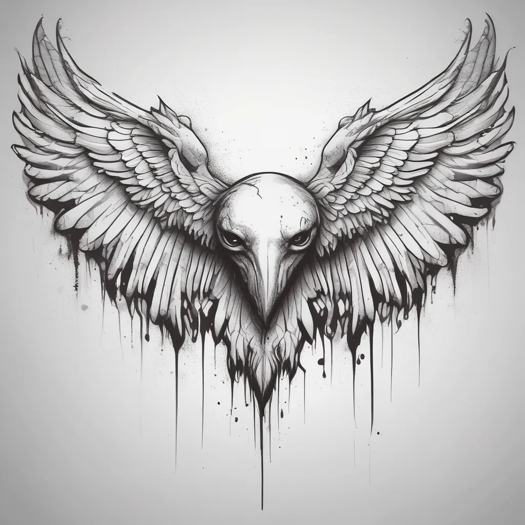 Fallen Angel Wings tatuagem