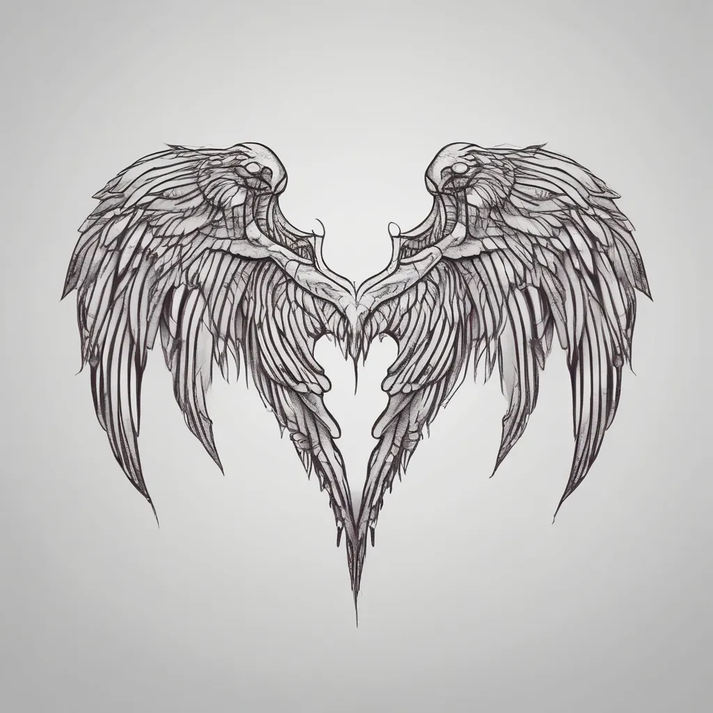 Fallen Angel Wings tattoo