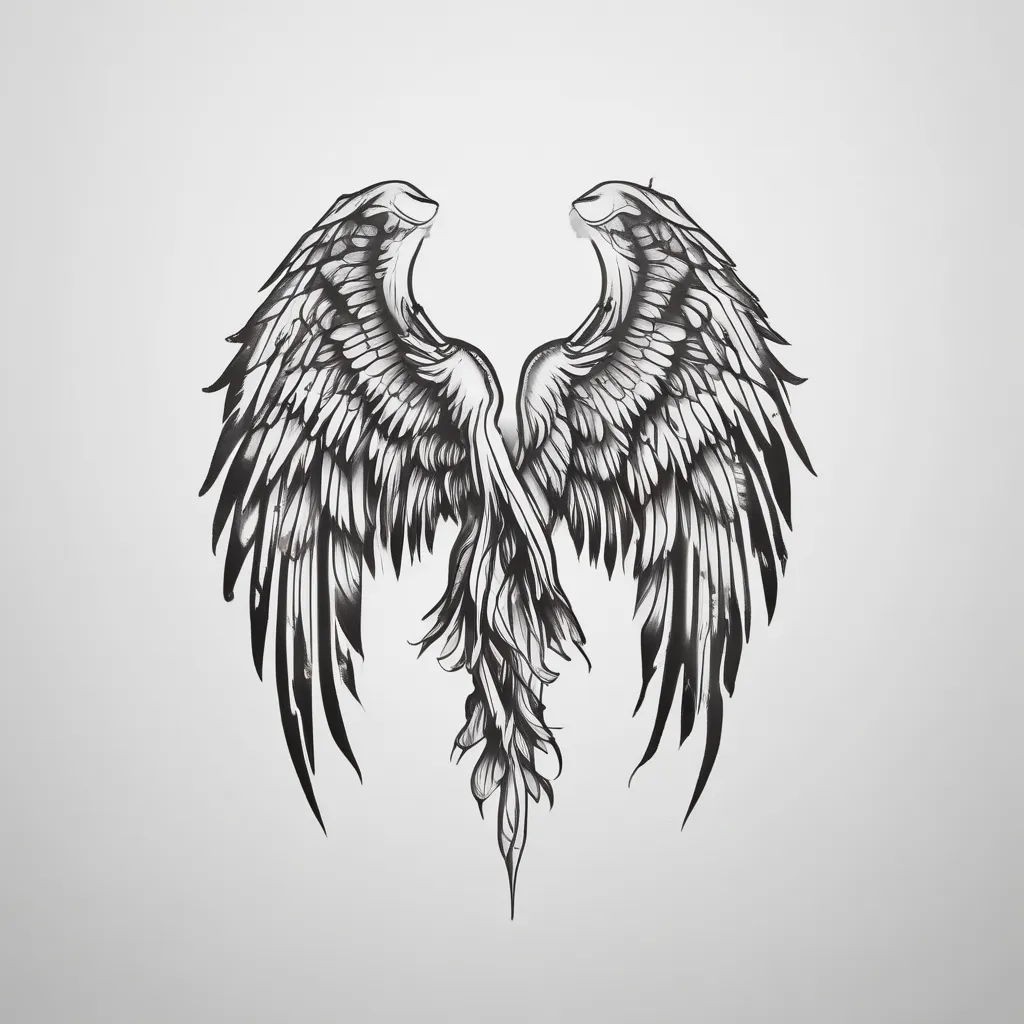 Fallen Angel Wings tattoo