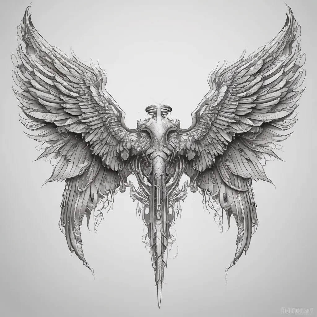 Fallen Angel Wings tatouage