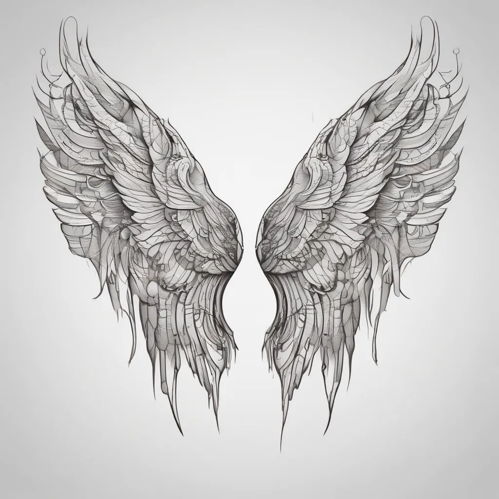 Fallen Angel Wings टैटू