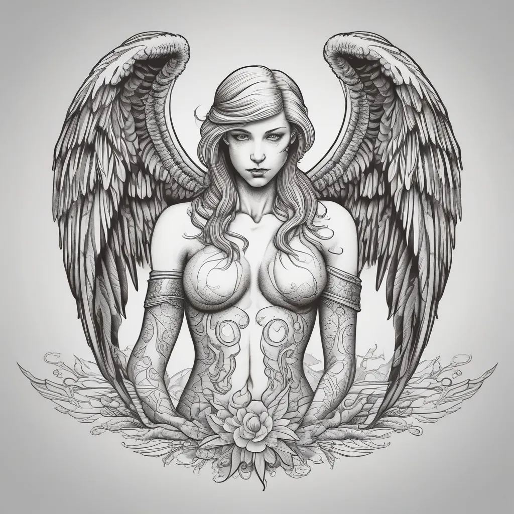 Fallen Angel Wings tattoo