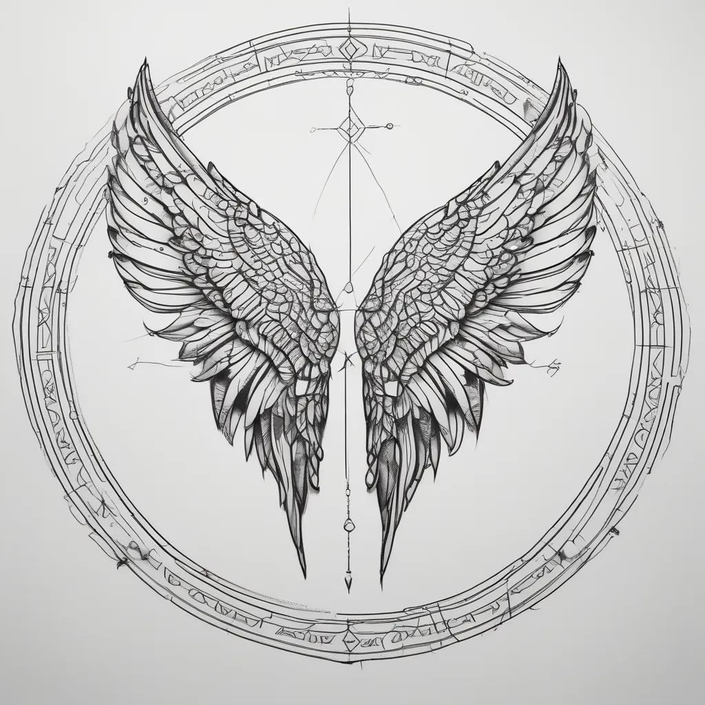 Fallen Angel Wings tattoo