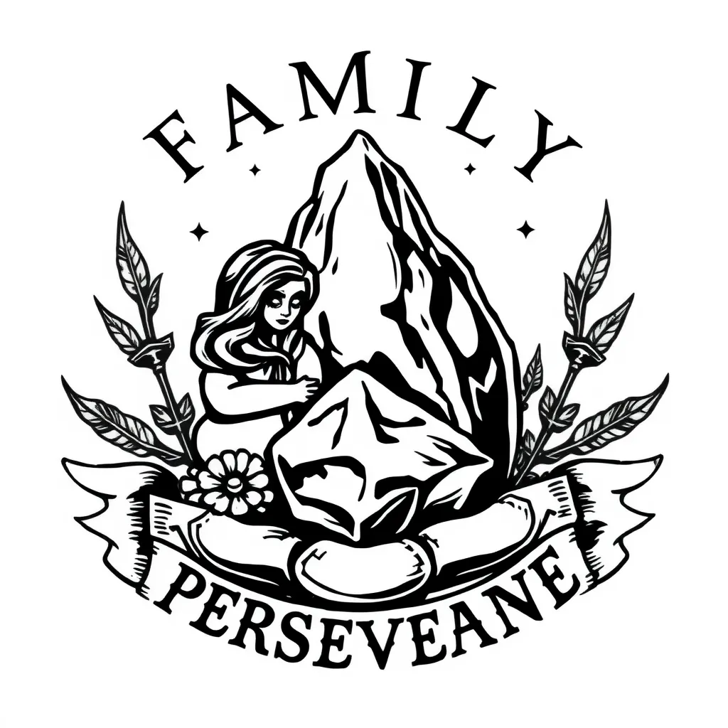 Family, Stone, Perseverance  tattoo