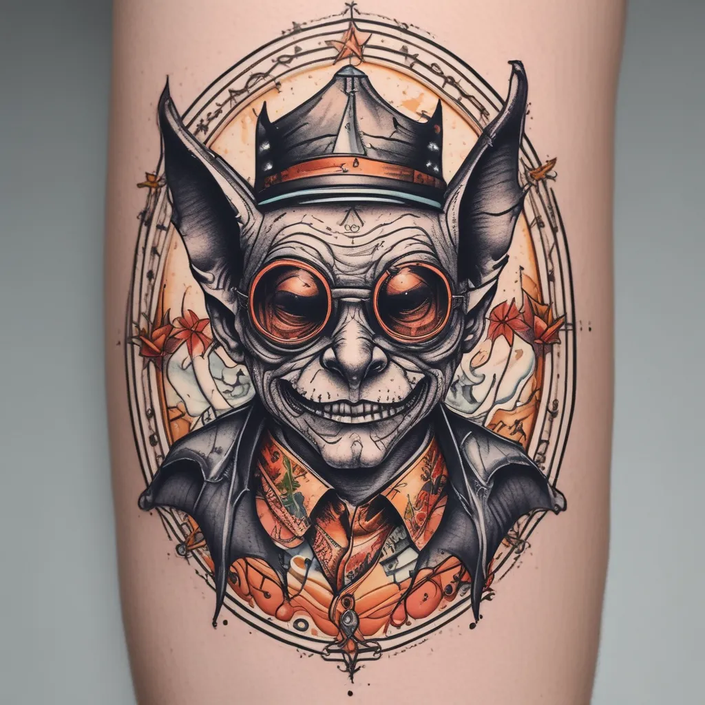 Fear and loathing bats tatuointi