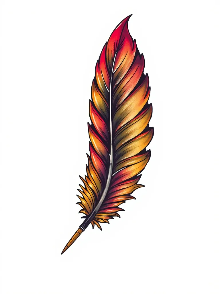 Feather tetování