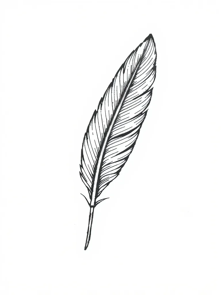 Feather tetování