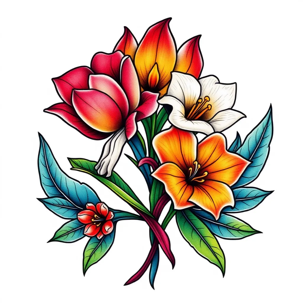 fiori tatuagem