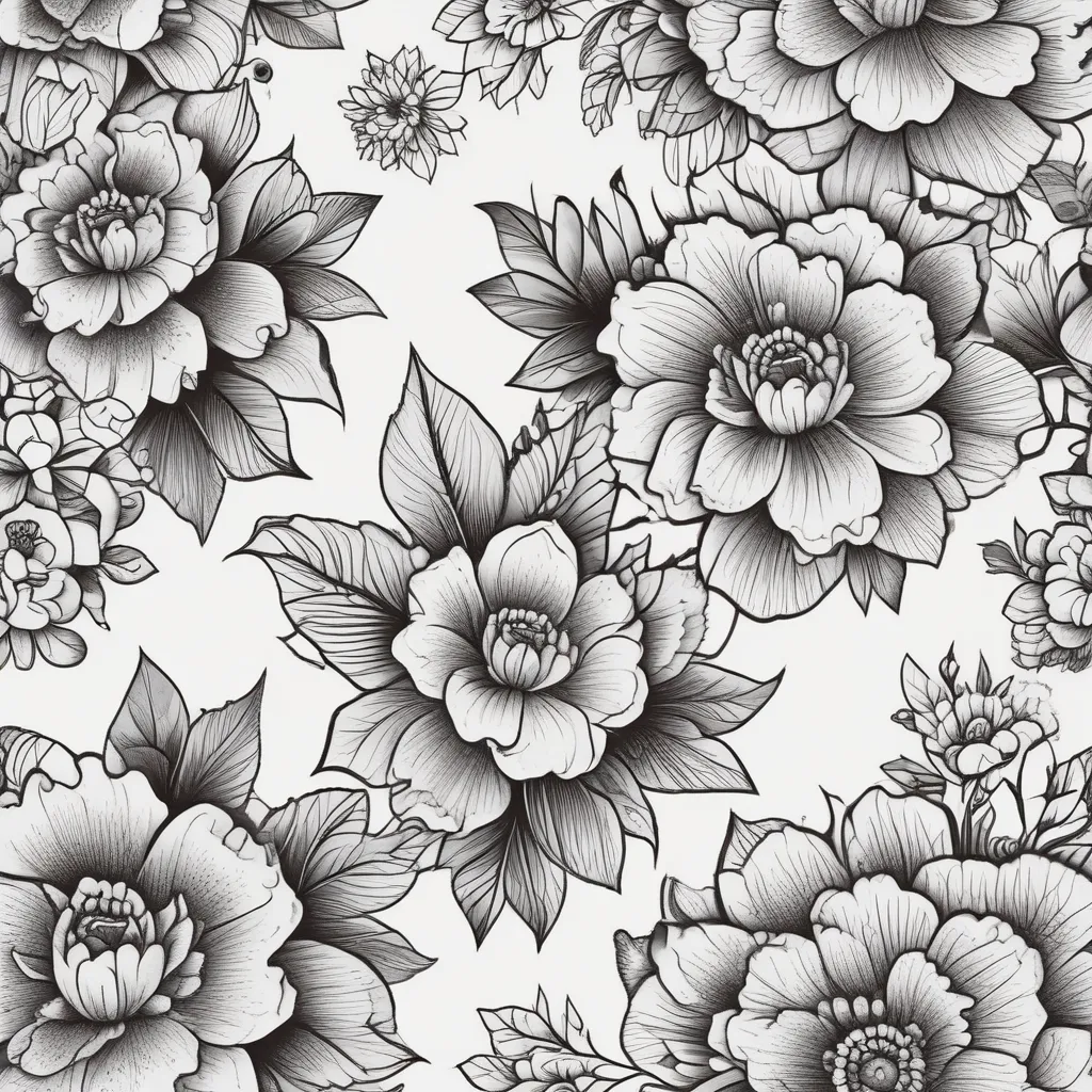 flowers  tatuering