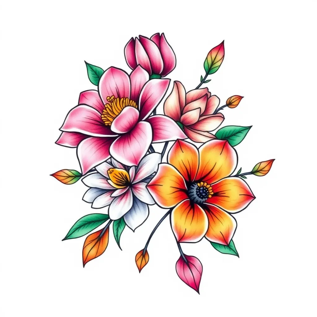 Flowers  tatuering