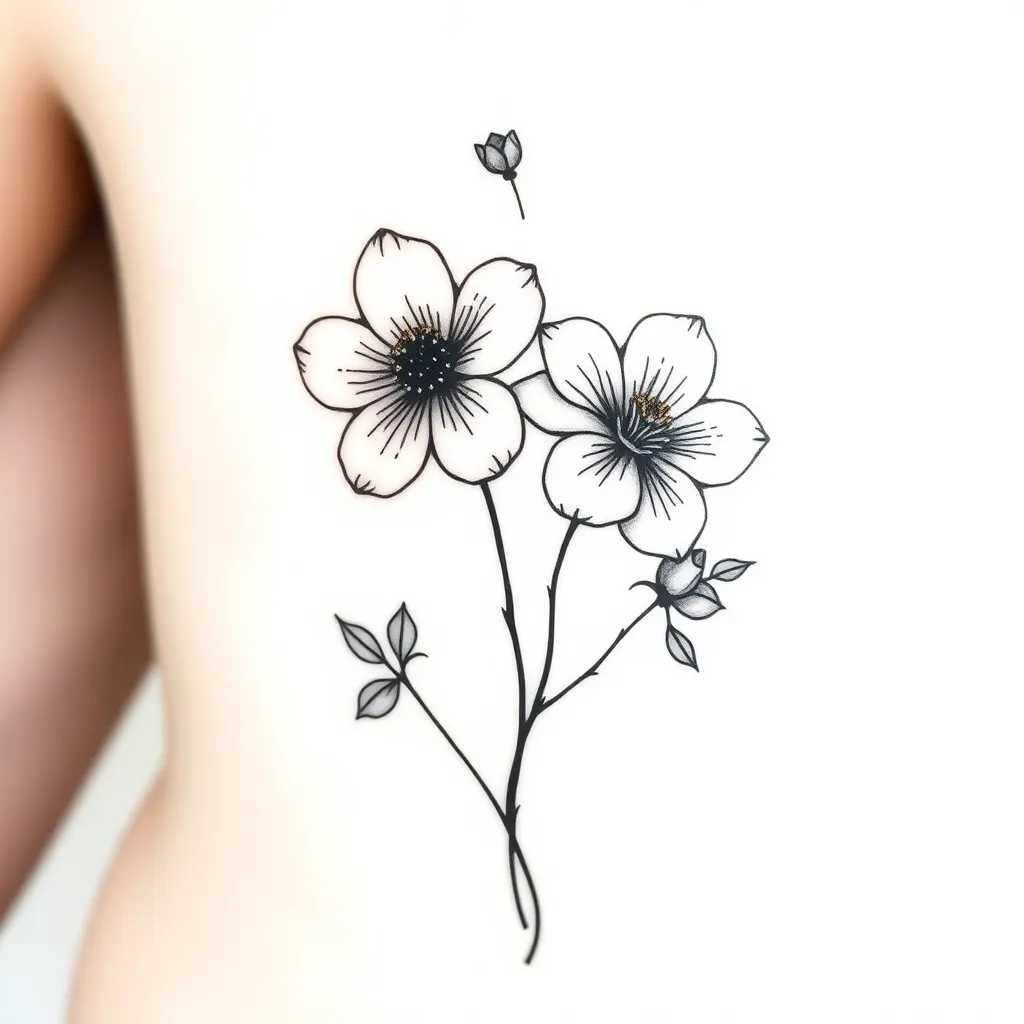 fleurs tatuagem