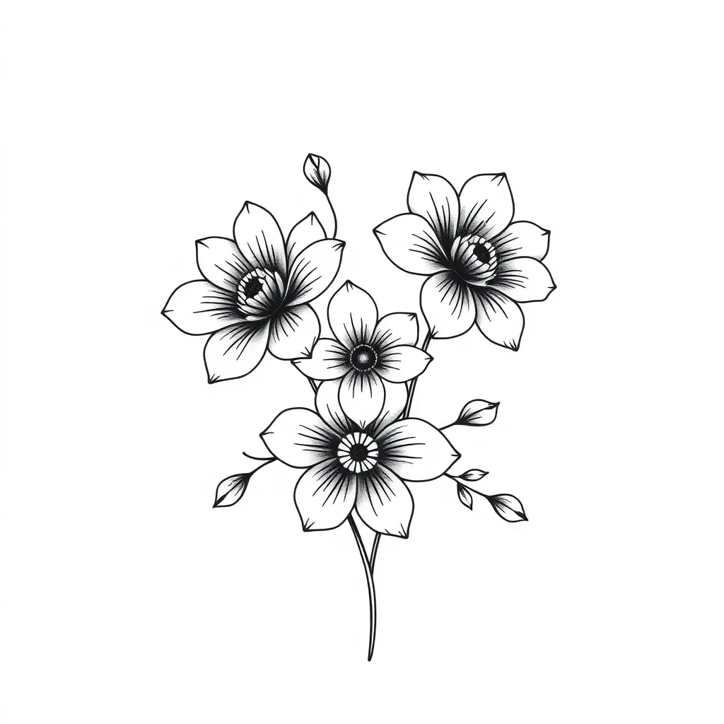 fleurs tatuagem