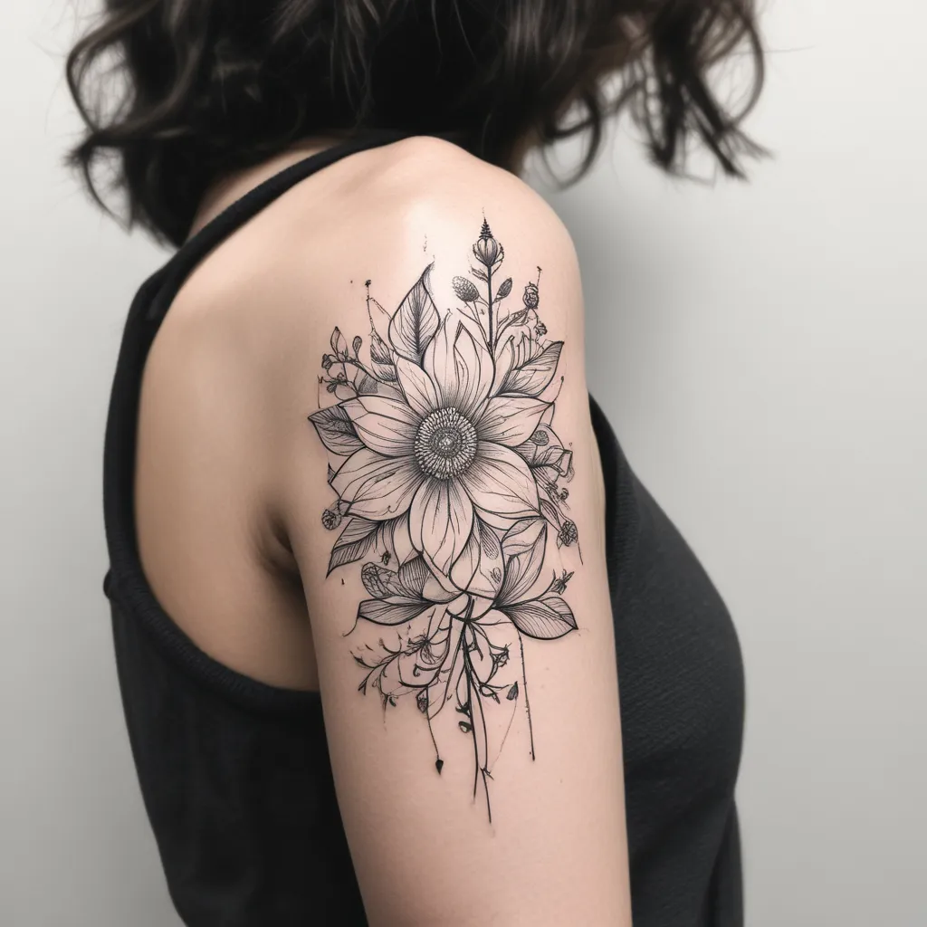 flowers tatuaje