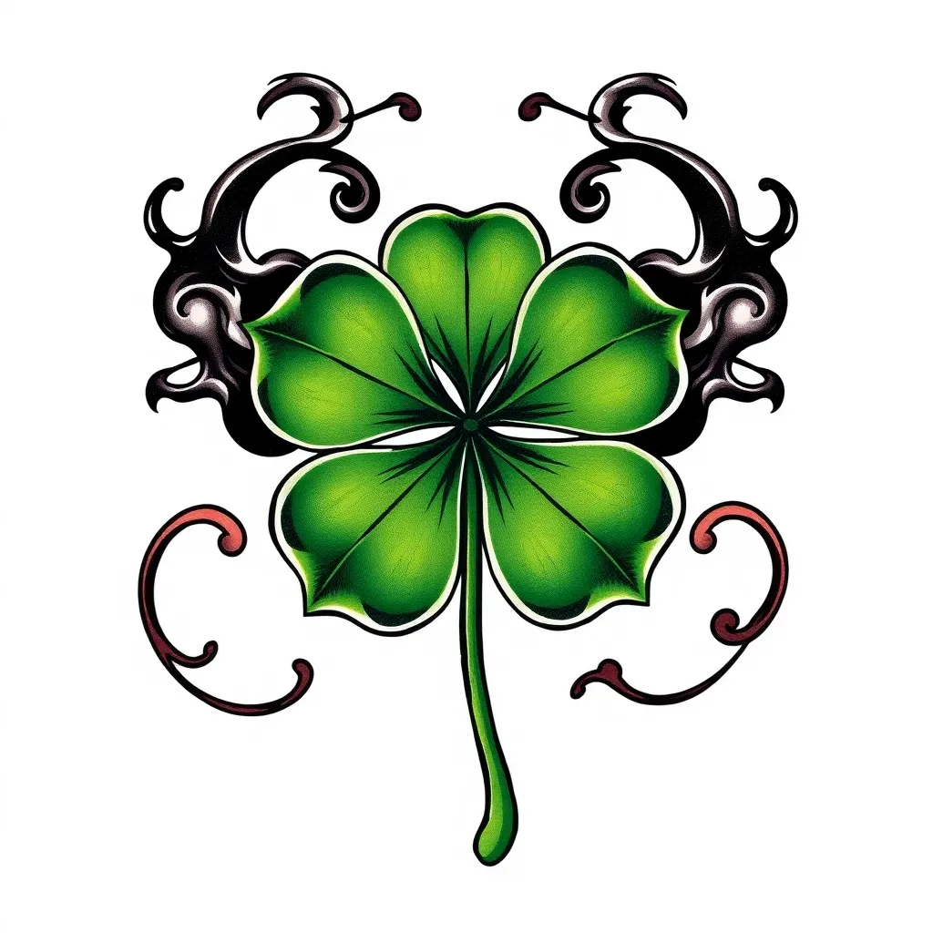 Four leave clover  tatuering