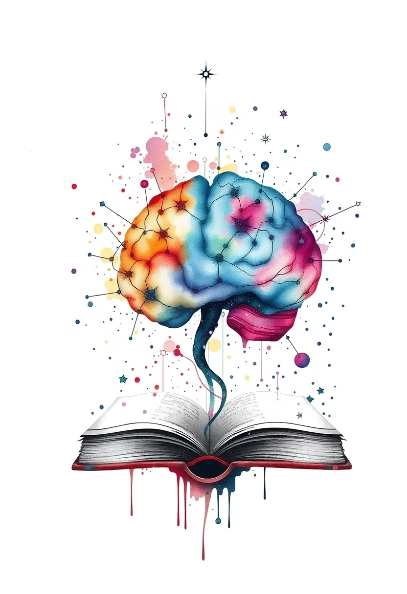 FROM a BOOK WILL EMERGE A WHOLE UNIVERSE , BUT INSTEAD OF STARS THERE WILL BE NEURONAL CONNECTIONS, AND INSTEAD OF PLANETS THERE WILL BE CHEMICAL CHAINS, DOPAMINE OR SEROTONIN FOR EXAMPLE. tatuaggio