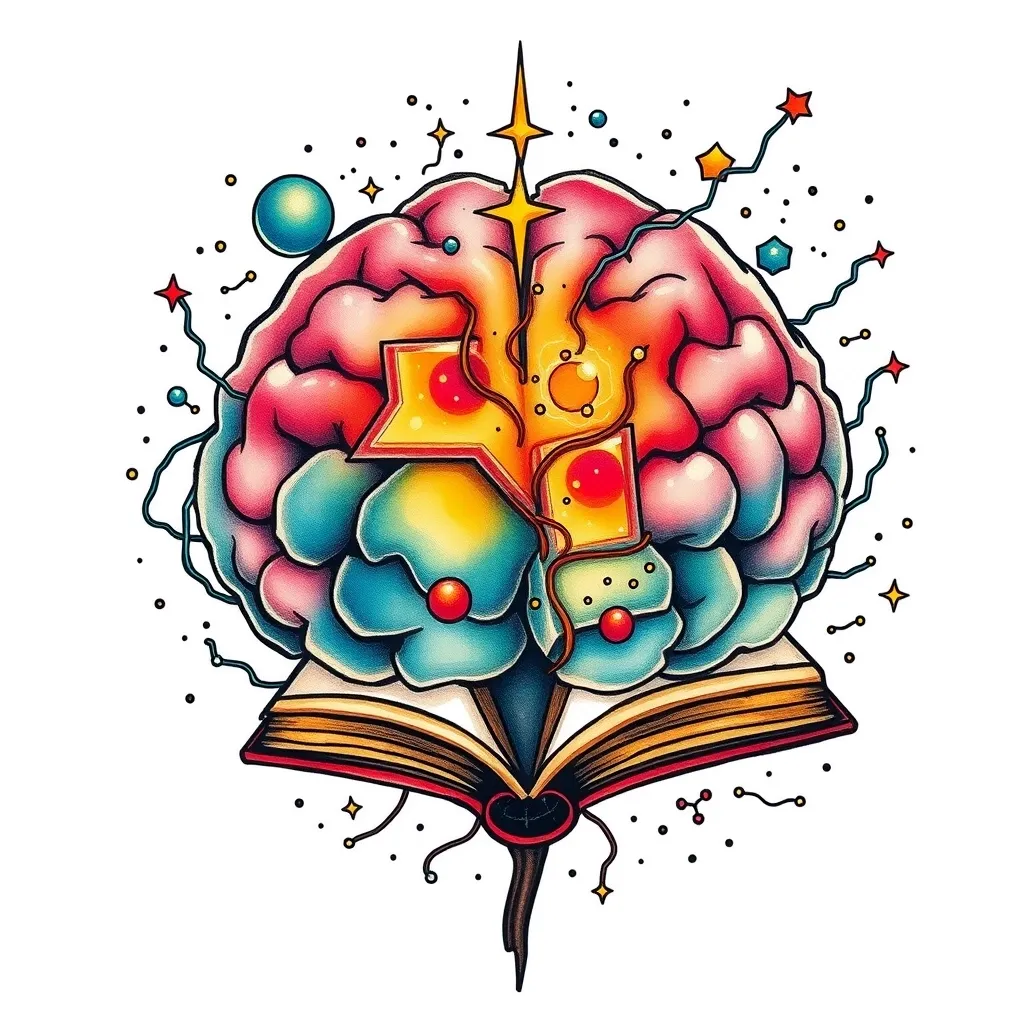 FROM a BOOK WILL EMERGE A WHOLE UNIVERSE, BUT INSTEAD OF STARS THERE WILL BE NEURONAL CONNECTIONS, AND INSTEAD OF PLANETS THERE WILL BE CHEMICAL CHAINS, DOPAMINE OR SEROTONIN FOR EXAMPLE. tatuaggio