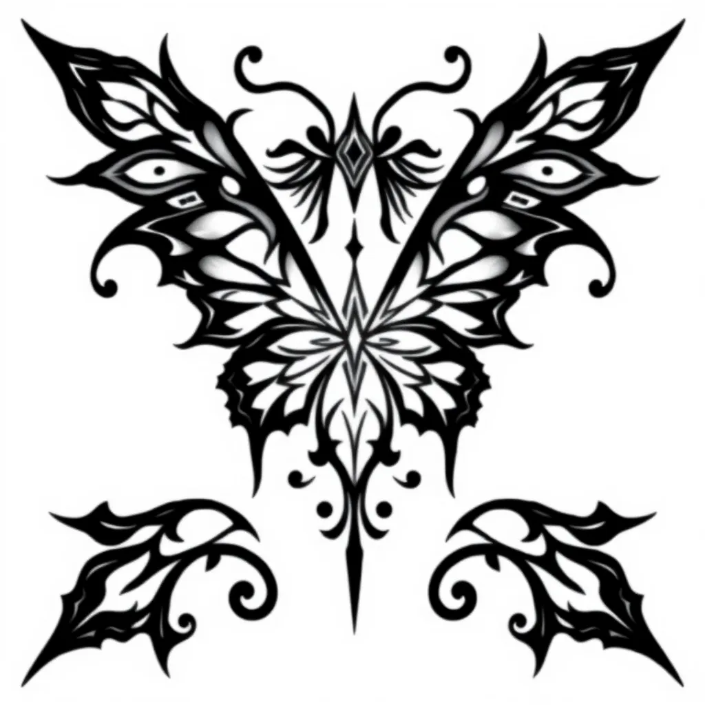 Galactical butterfly Symbol  tatuagem