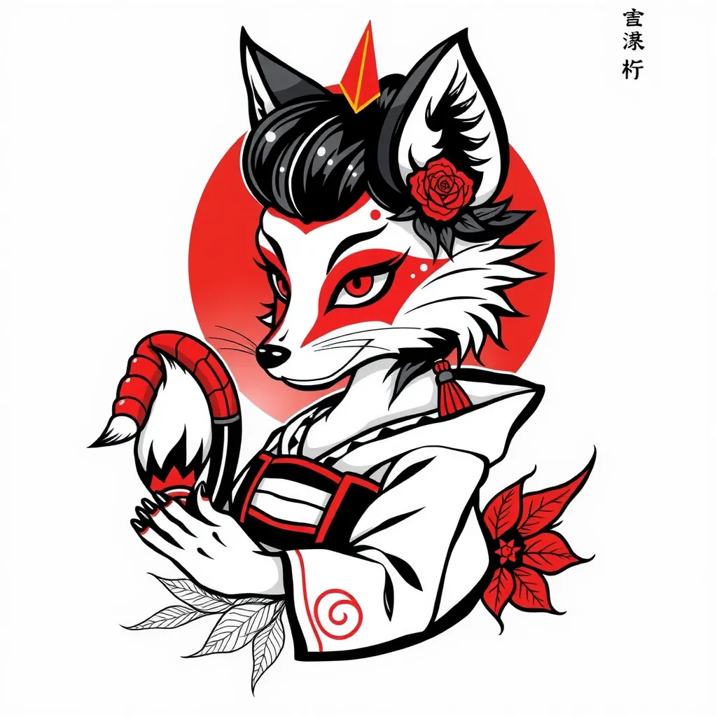 藝伎狐狸 татуировка