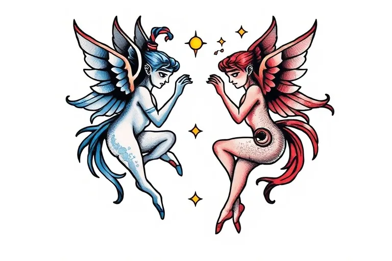 Signo géminis, planeta mercurio, constelación, gustos por los autos, metafórico con actitud positiva  tattoo