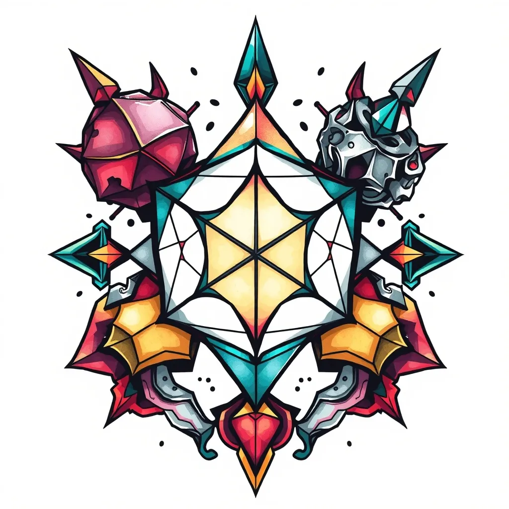 幾何 tattoo