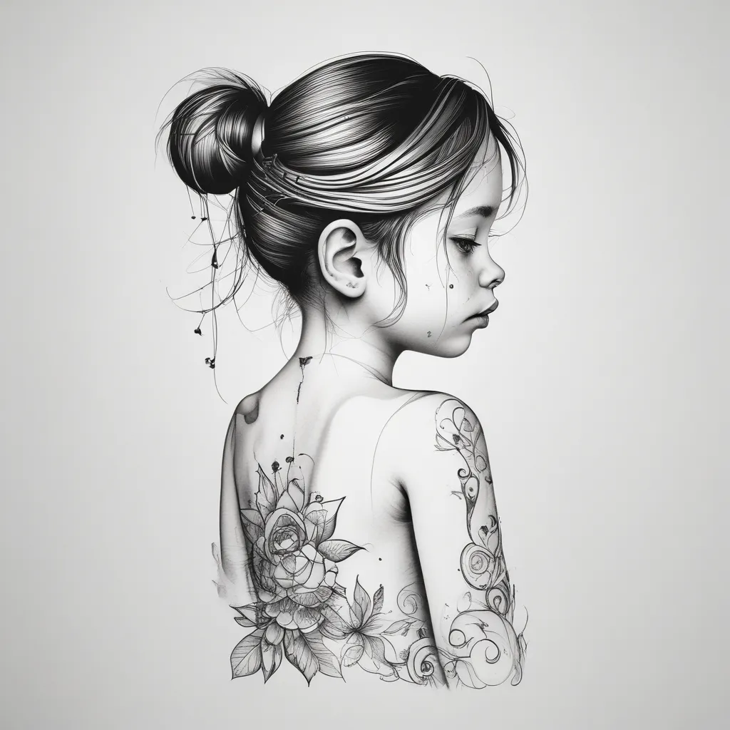 girl kids tattoo